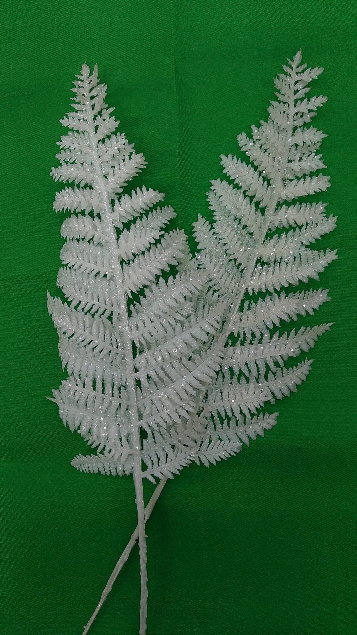 White Leaf with glitter