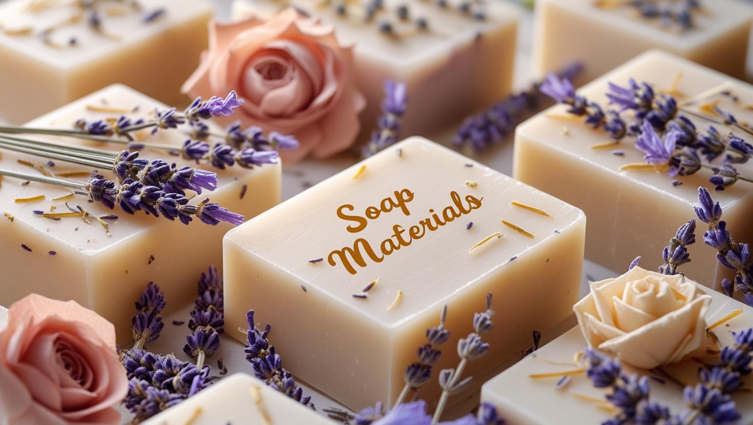 Jabones artesanales con ingredientes naturales, rodeados de flores secas de lavanda y rosa. Perfectos para el cuidado de la piel, aromaterapia y regalos personalizados. | Handmade soaps with natural ingredients, surrounded by dried lavender and rose flowers. Ideal for skincare, aromatherapy, and personalized gifts.